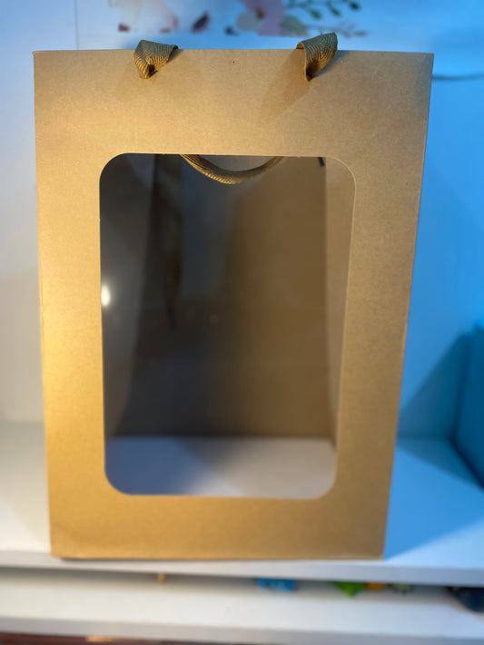 Paper Bag Eco Friendly Window Clear  Gift Bags for Gifts Toys Flower Bag Gift Packaging